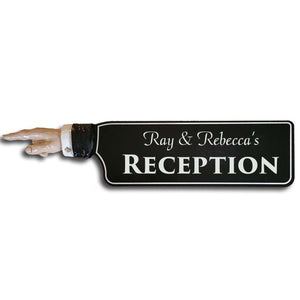  Personalized Wedding Directional Hand Sign