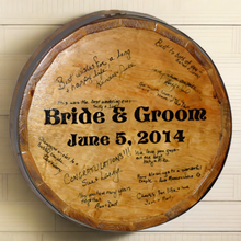 Load image into Gallery viewer, Personalized Wine Quarter Barrel for Wedding Guest Signatures