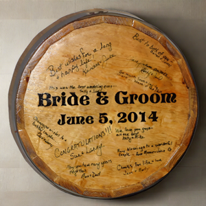 Personalized Wine Quarter Barrel for Wedding Guest Signatures