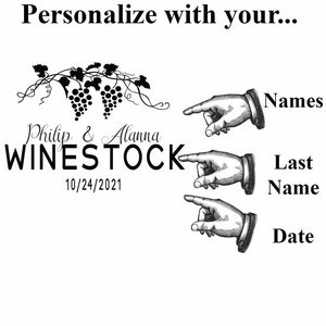 Personalized Wine Barrel Head with Iron Stand for Wedding Guest Signatures