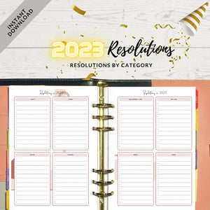 2023 Resolutions Planner, Productivity Planner, 2023 Planner, Printable Planner, Goal Planner, Planner Insert, PDF