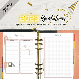 2023 Resolutions Planner, Productivity Planner, 2023 Planner, Printable Planner, Goal Planner, Planner Insert, PDF