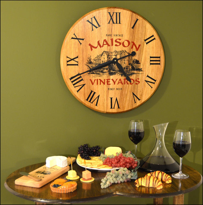 Personalize Your Own Maison Vineyards Quarter Barrel Clock