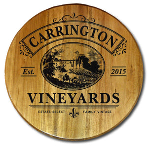 Personalize Your Own Vinyards 20 Real Oak Wood Wine Barrel Sign