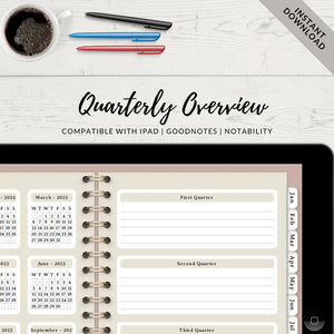 Beige Digital Planner, Weekly Planner, Monthly Planner, 2023 Planner, Planner Bundle, iPad Planner, GoodNotes Planner, Notability Planner