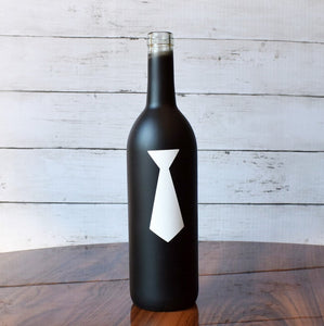 Groom Wine Bottle without String Lights