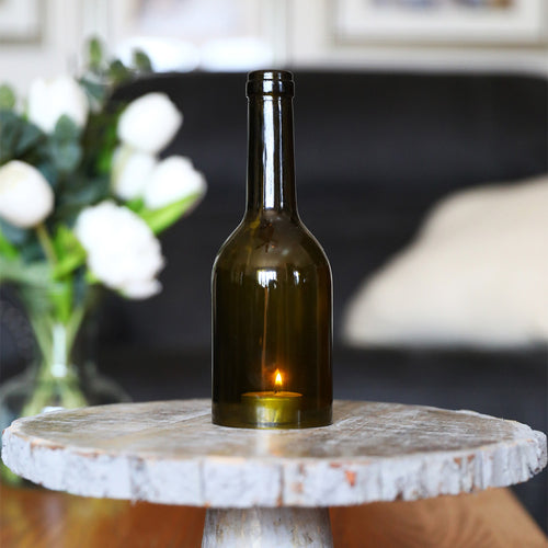 Cut Wine Bottle With Rounded Edges