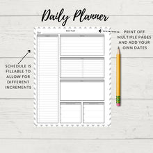 Load image into Gallery viewer, Daily Planner, Weekly Planner, Monthly Planner - Printable Planner With To Do Lists, Inserts &amp; More