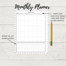 Load image into Gallery viewer, Daily Planner, Weekly Planner, Monthly Planner - Printable Planner With To Do Lists, Inserts &amp; More