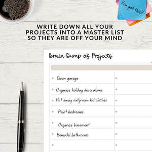 Get S#** Done Productivity & Project Planner Set, Printable Planner, To Do List Printable, Planner Insert, Organizational Planner, PDF