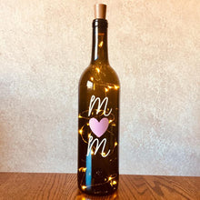 Load image into Gallery viewer, Mothers Day Wine Bottle With Vinyl &amp; Twinkle Fairy Lights