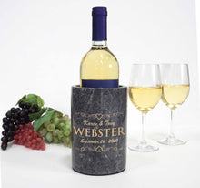Load image into Gallery viewer, Personalized Black Marble Wine Chiller