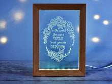 Load image into Gallery viewer, Gift for Mom - Color Changing Lighted Wood Frame, 7 Color LED Wooden Frame with Unique Quote