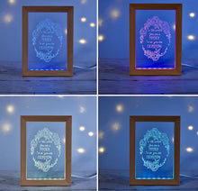 Load image into Gallery viewer, Gift for Mom - Color Changing Lighted Wood Frame, 7 Color LED Wooden Frame with Unique Quote