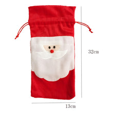 Load image into Gallery viewer, Cute Christmas Santa Claus Drawstring Wine Bottle Cover Bag (2 Pack)