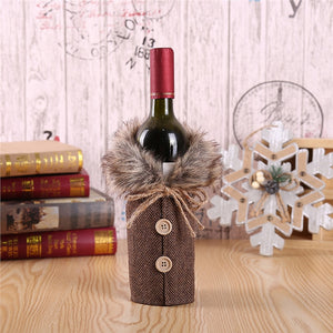 Cozy Plaid and Pattern Wine Bottle Cover Bag (2 Pack)
