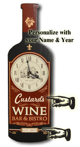 Personalize Your Own Wine Bar & Bistro Wood Wall Clock