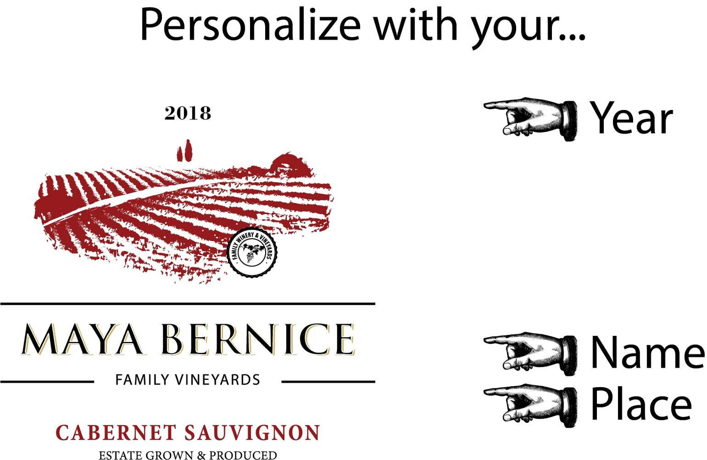 Personalize Your Own Wine Label Quarter Barrel Clock