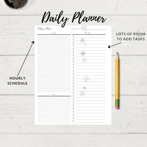 Winter Theme Planner, Daily Planner, Weekly Planner, Monthly Planner, Printable Planner, Set of Planners, Planner Insert, 2023 Planner, PDF